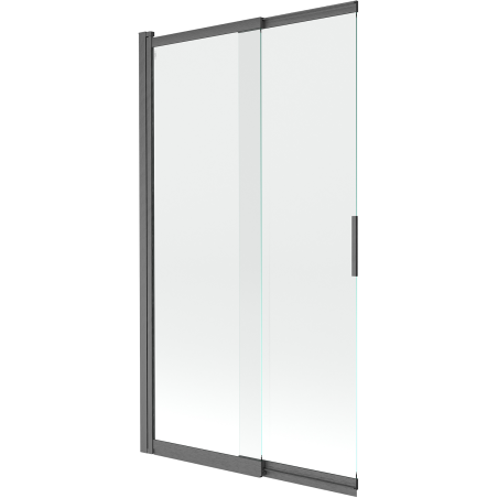 Mexen Fox paroi de douche à double panneaux coulissants 100 x 150 cm, transparent, gris canon brossé - 891-100-002-66-00