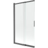 Mexen Fox paroi de douche à double panneaux coulissants 100 x 150 cm, transparent, gris canon brossé - 891-100-002-66-00