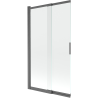Parois de douche Mexen Fox 2 vantaux coulissants 100 x 150 cm, transparent, gris gun brossé - 891-100-002-66-00