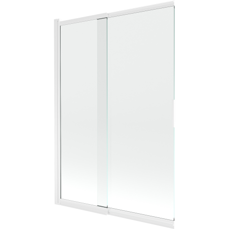 Mexen Fox paroi de douche 2 panneaux coulissants 120 x 150 cm, transparent, blanc - 891-120-002-20-00