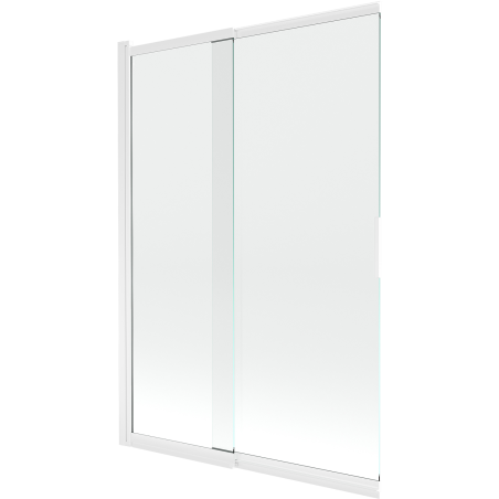 Paroi de douche Mexen Fox 2 panneaux coulissants 120 x 150 cm, transparent, blanc - 891-120-002-20-00