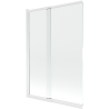 Mexen Fox paroi de douche 2 panneaux coulissants 120 x 150 cm, transparent, blanc - 891-120-002-20-00