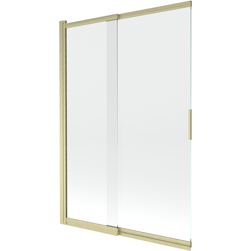 Mexen Fox paroi de douche 2 volets coulissants 120 x 150 cm, transparent, or brossé - 891-120-002-55-00