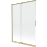 Mexen Fox paroi de baignoire 2 volets coulissants 120 x 150 cm, transparent, doré brossé - 891-120-002-55-00
