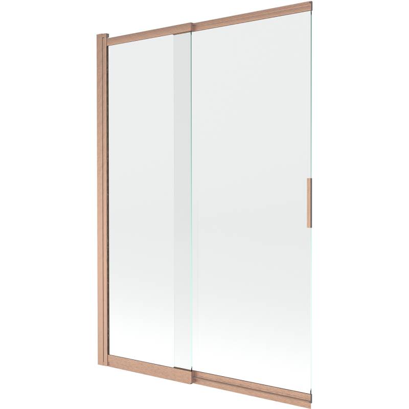 Mexen Fox paroi de douche 2 volets coulissants 120 x 150 cm, transparent, cuivre brossé - 891-120-002-65-00