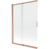 Mexen Fox paroi de douche 2 volets coulissants 120 x 150 cm, transparent, cuivre brossé - 891-120-002-65-00