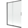 Paroi de douche Mexen Fox à 2 battants coulissants 120 x 150 cm, transparent, gris canon brossé - 891-120-002-66-00