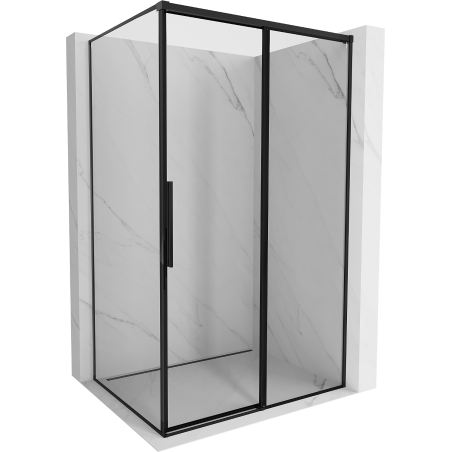 Mexen Rox cabine de douche coulissante droite 135 x 85 cm, cadre noir, noir - 8C2-135-085-70-70-P