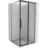Mexen Rox cabine de douche coulissante droite 90 x 90 cm, cadre noir, noir - 8C2-090-090-70-70-P