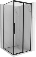 Mexen Rox cabine de douche coulissante droite 90 x 90 cm, cadre noir, noir - 8C2-090-090-70-70-P