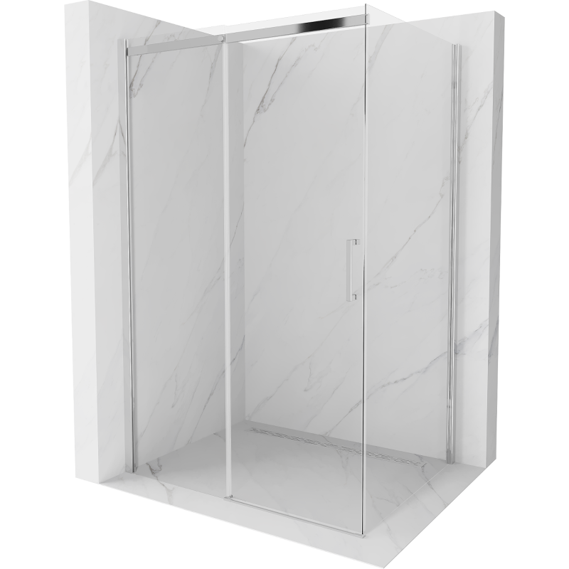Cabine de douche coulissante Mexen Omega 100 x 80 cm, transparent, chrome - 825-100-080-01-00