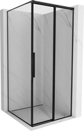 Mexen Rox cabine de douche coulissante droite 95 x 95 cm, cadre noir, noir - 8C2-095-095-70-70-P
