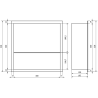 Mexen X-Wall-R étagère encastrée avec cadre et étagère 30 x 30 cm, cuivre brossé - 19C0303010S