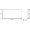 Mexen X-Wall-R étagère encastrée avec rebord 45 x 20 cm, cuivre brossé - 19C0452010