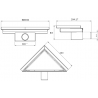 Mexen Flat-T M13 siphon de sol triangulaire 20 x 20 cm, blanc - 1210320