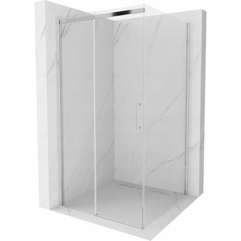 Mexen Omega cabine de douche coulissante 100 x 100 cm, transparent, chrome - 825-100-100-01-00