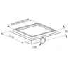 Mexen Flat-Q M13 caniveau de sol carré 25 x 25 cm, inox - 1010025