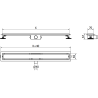 Mexen Flat M13 caniveau linéaire 2 en 1 50 cm, or brossé - 1A10050-15