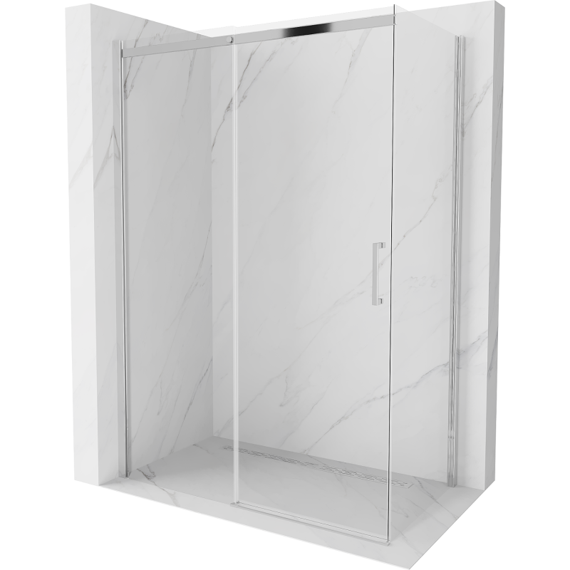 Mexen Omega cabine de douche coulissante 140 x 70 cm, transparent, chrome - 825-140-070-01-00