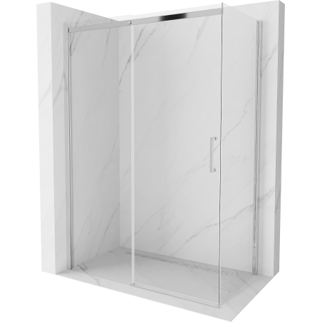 Mexen Omega cabine de douche coulissante 140 x 80 cm, transparent, chrome - 825-140-080-01-00