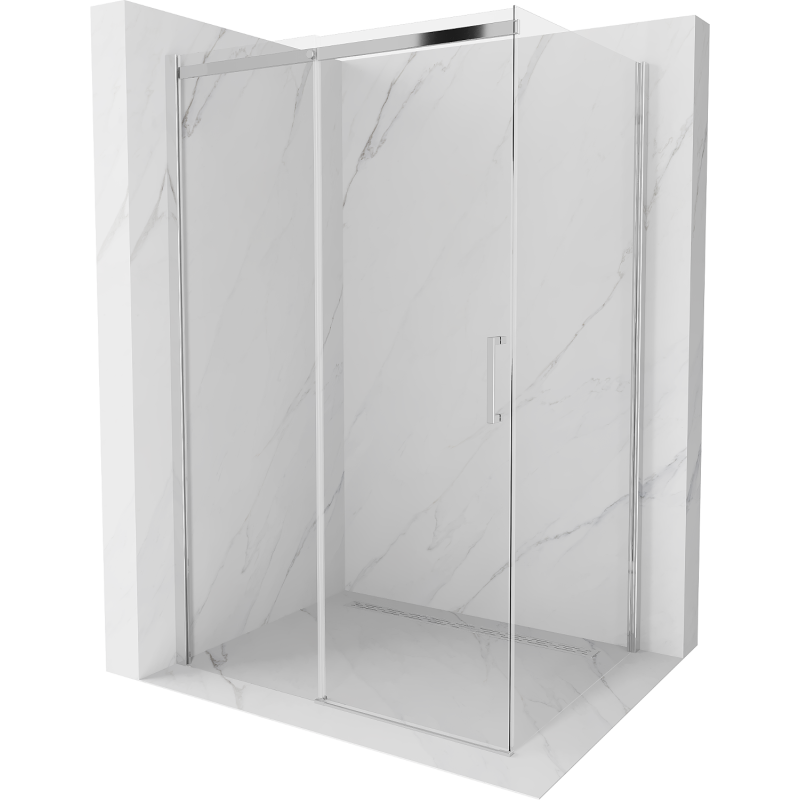 Mexen Omega cabine de douche coulissante 150 x 100 cm, transparente, chromée - 825-150-100-01-00