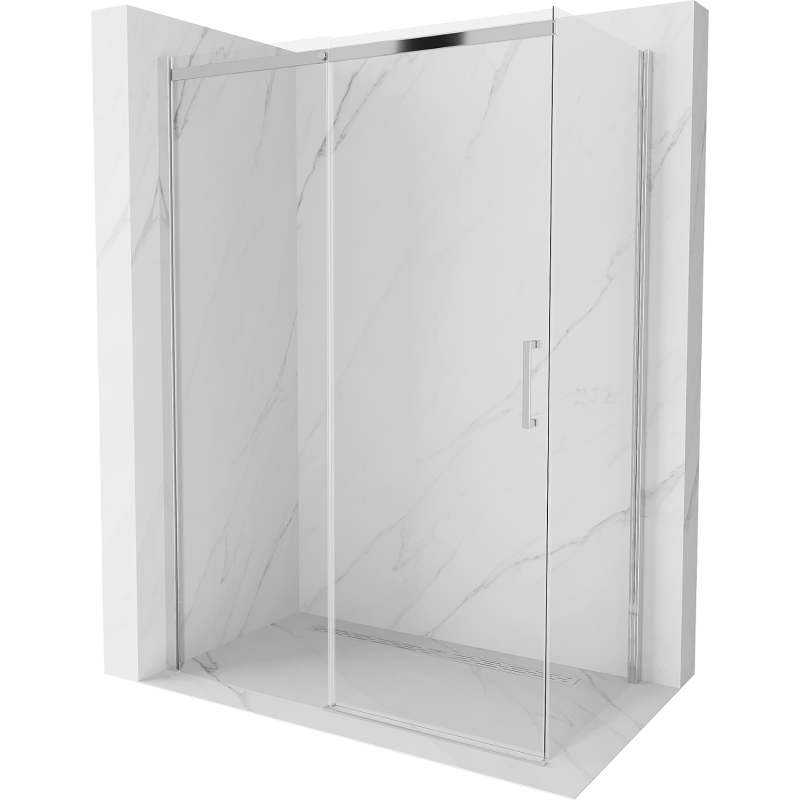 Mexen Omega cabine de douche coulissante 160 x 90 cm, transparent, chrome - 825-160-090-01-00