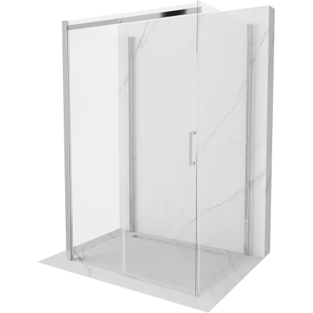 Mexen Omega-3S cabine de douche 3 parois, coulissante 110 x 80 cm, transparent, chrome - 825-110-080-01-00-3S