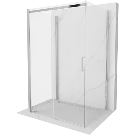 Mexen Omega cabine de douche 3 côtés, coulissante 120 x 90 cm, transparent, chrome - 825-120-090-01-00-3S