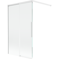 Mexen Rox paroi de baignoire à 2 volets coulissante 100 x 150 cm, transparent, blanc - 8C9-100-003-20-00