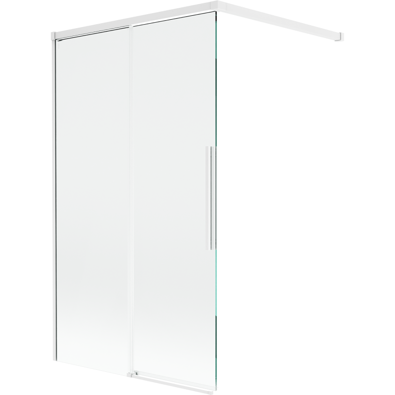 Mexen Rox paroi de baignoire à 2 volets coulissante 100 x 150 cm, transparent, blanc - 8C9-100-003-20-00