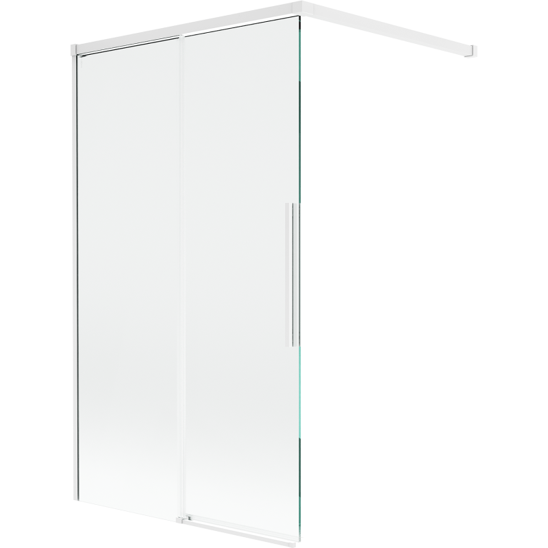 Paroi de baignoire coulissante à 2 volets Mexen Rox 100 x 150 cm, transparent, blanc - 8C9-100-003-20-00