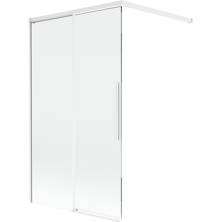 Paroi de baignoire coulissante à 2 volets Mexen Rox 100 x 150 cm, transparent, blanc - 8C9-100-003-20-00
