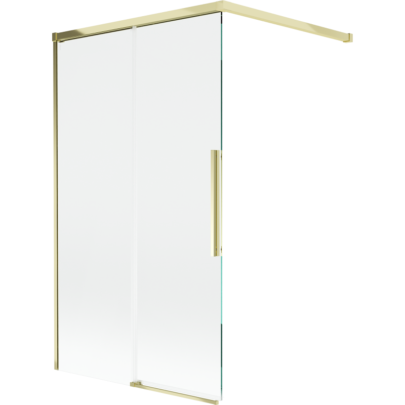 Mexen Rox paroi de baignoire 2-panneaux coulissants 100 x 150 cm, transparent, doré - 8C9-100-003-50-00
