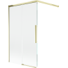 Mexen Rox paroi de baignoire 2-panneaux coulissants 100 x 150 cm, transparent, doré - 8C9-100-003-50-00