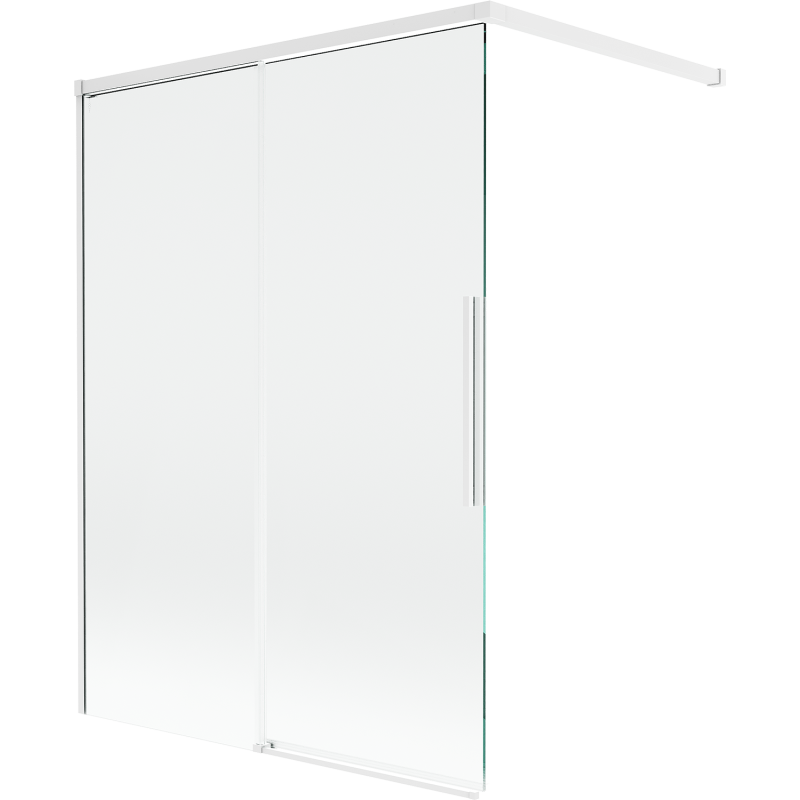 Mexen Rox paroi de douche 2 volets coulissants 120 x 150 cm, transparent, blanc - 8C9-120-003-20-00