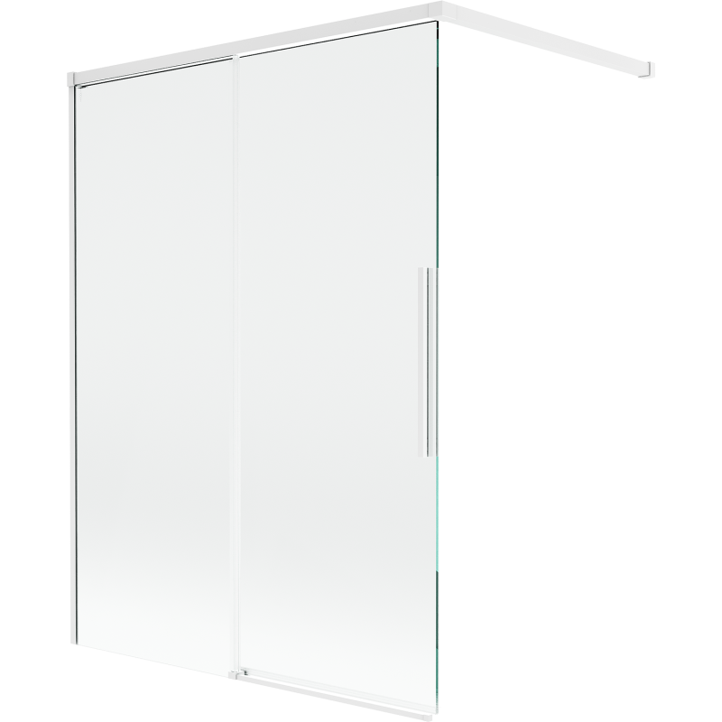 Mexen Rox paroi de douche à 2 panneaux coulissants 120 x 150 cm, transparent, blanc - 8C9-120-003-20-00