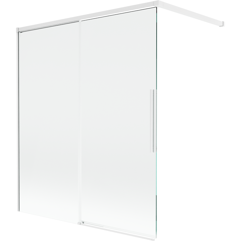 Mexen Rox paravent de baignoire à 2 volets coulissants 140 x 150 cm, transparent, blanc - 8C9-140-003-20-00