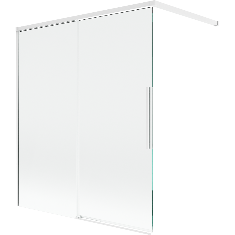 Mexen Rox paravent de douche à 2 vantaux coulissants 140 x 150 cm, transparent, blanc - 8C9-140-003-20-00