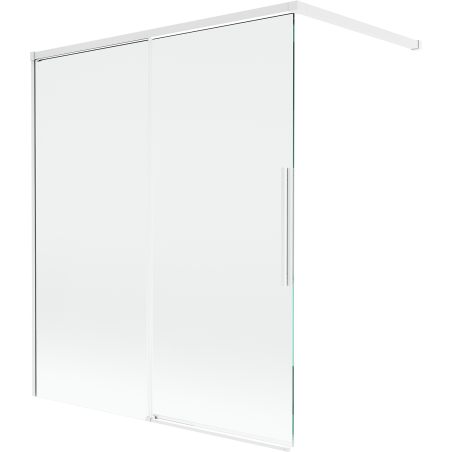 Mexen Rox paravent de baignoire à 2 volets coulissants 140 x 150 cm, transparent, blanc - 8C9-140-003-20-00