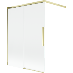 Mexen Rox paroi de baignoire 2 volets coulissante 120 x 150 cm, transparent, doré - 8C9-120-003-50-00