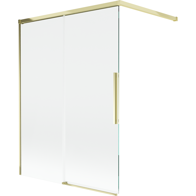 Mexen Rox paroi de baignoire 2 volets coulissante 120 x 150 cm, transparent, doré - 8C9-120-003-50-00