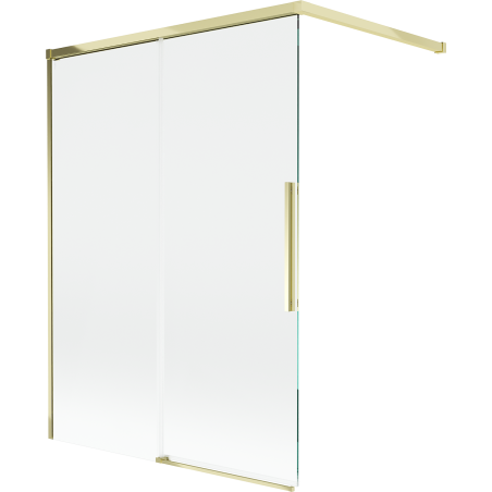 Mexen Rox paroi de baignoire 2 volets coulissante 120 x 150 cm, transparent, doré - 8C9-120-003-50-00