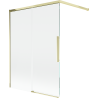 Mexen Rox paroi de baignoire 2 volets coulissante 120 x 150 cm, transparent, doré - 8C9-120-003-50-00