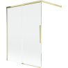 Paroi de douche Mexen Rox 2 panneaux coulissants 120 x 150 cm, transparent, doré - 8C9-120-003-50-00