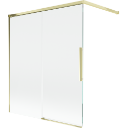 Mexen Rox paroi de douche coulissante à 2 panneaux 140 x 150 cm, transparent, doré - 8C9-140-003-50-00