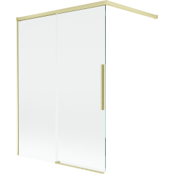 Mexen Rox paroi de douche coulissante 2 vantaux 120 x 150 cm, transparent, or brossé - 8C9-120-003-55-00