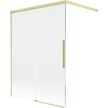 Mexen Rox paroi de douche à 2 volets coulissante 120 x 150 cm, transparent, or brossé - 8C9-120-003-55-00
