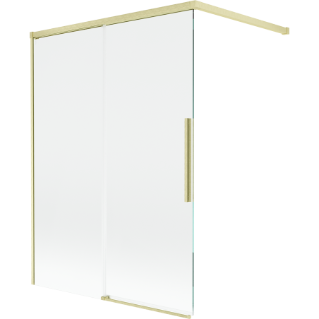 Mexen Rox paroi de douche coulissante 2 vantaux 120 x 150 cm, transparent, or brossé - 8C9-120-003-55-00