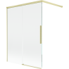 Mexen Rox paroi de douche coulissante 2 vantaux 120 x 150 cm, transparent, or brossé - 8C9-120-003-55-00