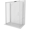 Mexen Omega-3S cabine de douche à 3 parois, coulissante 140 x 80 cm, transparent, chrome - 825-140-080-01-00-3S